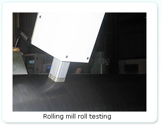 Rolling mill roll testing